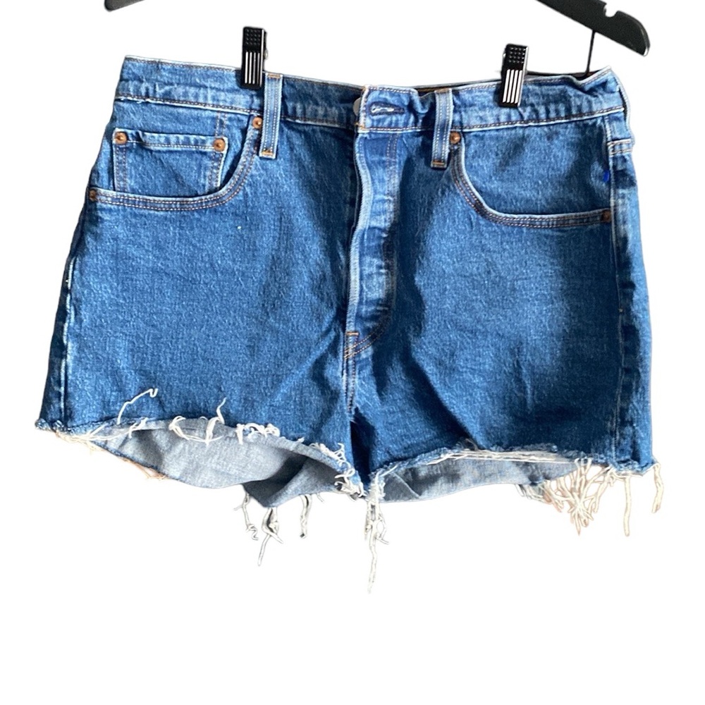 Levis 501 Levi's 501 Distressed Wash Button Fly Denim Jean Shorts Size 32